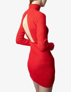 Zadig & Voltaire Viky Pointelle ZV-knit Merino-wool Mini Dress -Women Clothing Store R04201837 JAPON ALT03