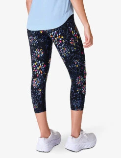 Sweaty Betty Power Cropped Stretch-woven Leggings -Women Clothing Store R04201953 BLACKFACETEDFLORAL ALT03