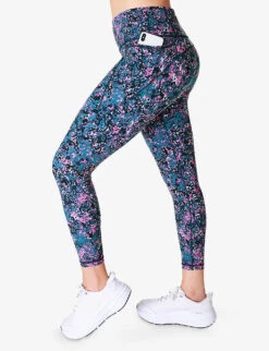 Sweaty Betty Power 7/8 Abstract-print Stretch-woven Leggings -Women Clothing Store R04201958 PINKSCATTEREDPETAL ALT02