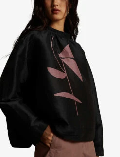 Soeur Scarlett Abstract-print Linen And Silk-blend Blouse -Women Clothing Store R04202844 PRINT ALT02