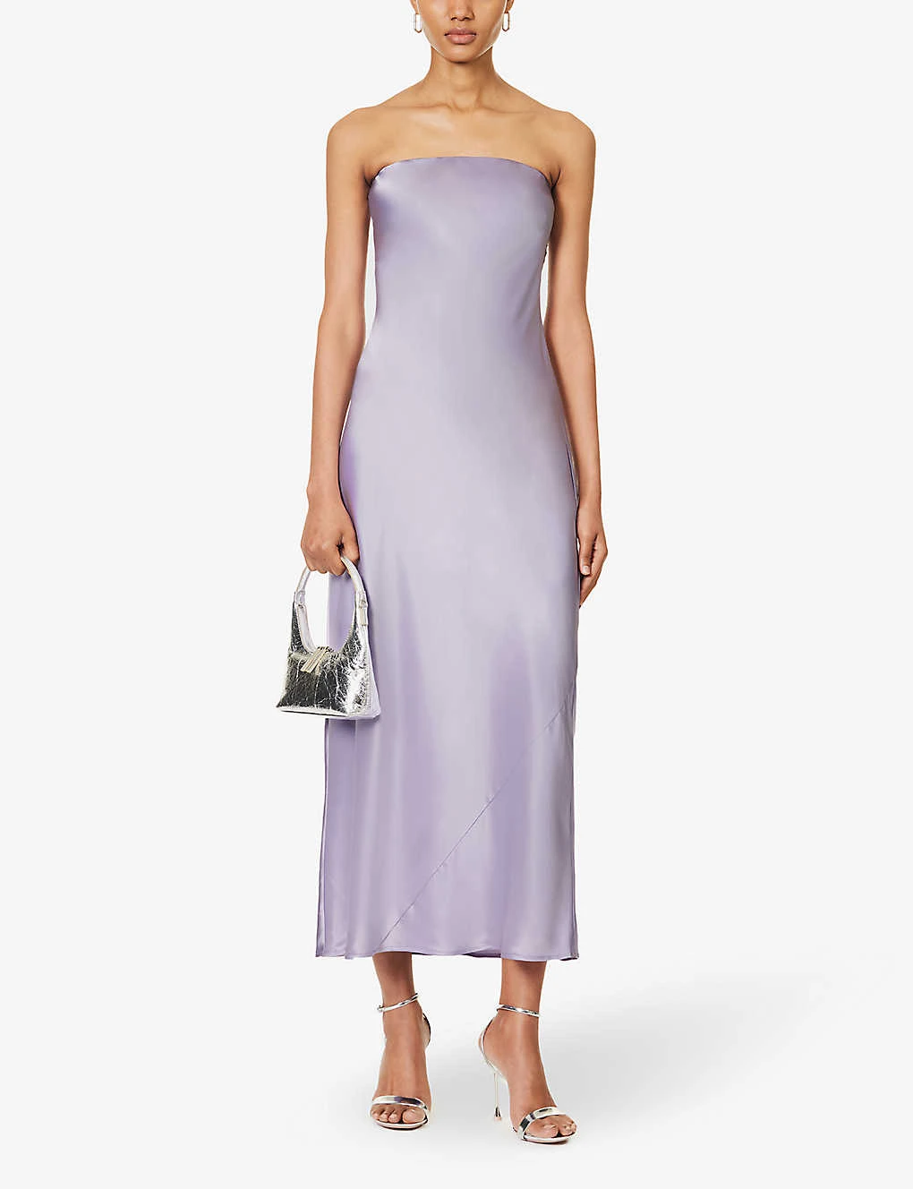 Joana Strapless Silk Midi Dress 2 Joana Strapless Silk Midi Dress - Image 2