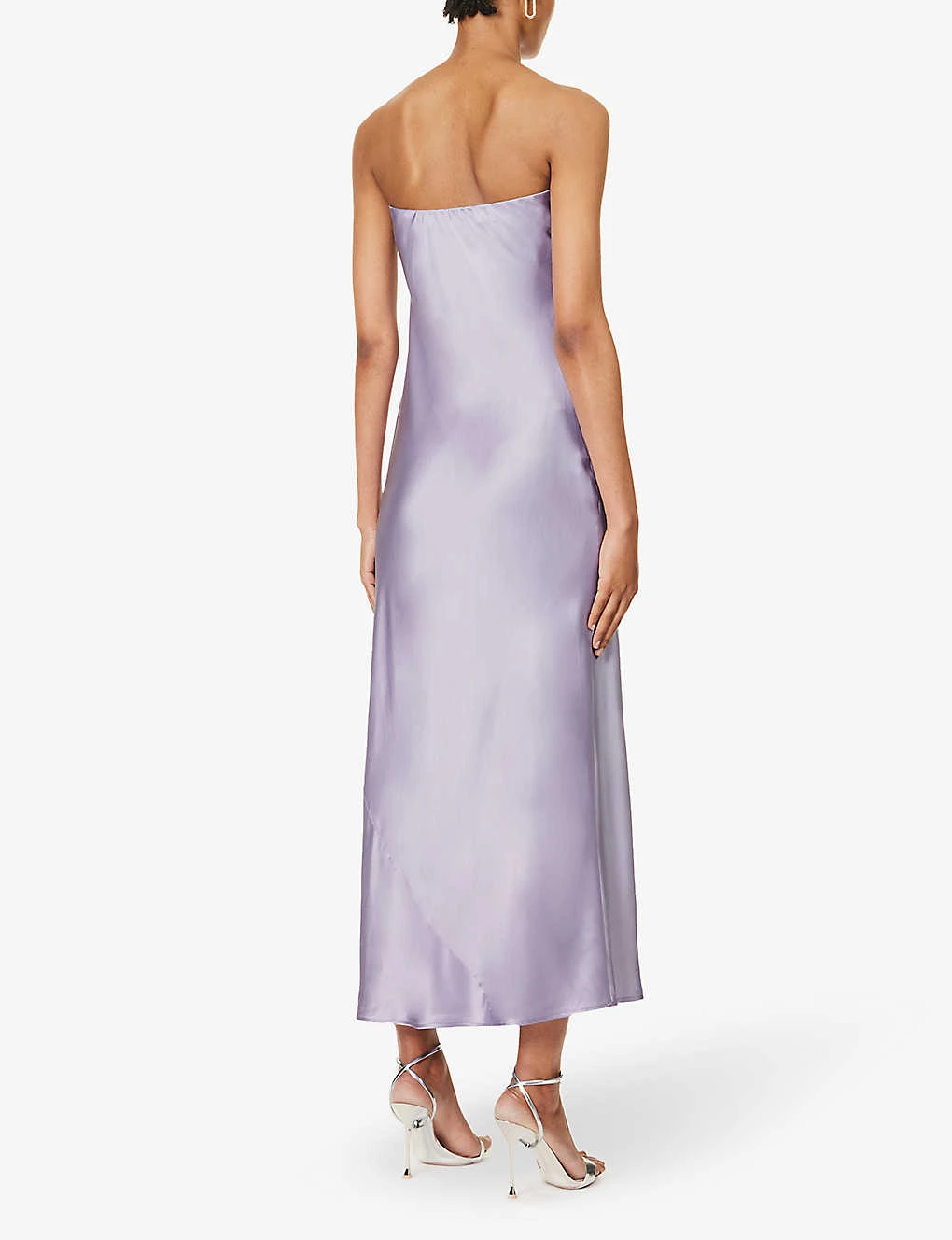 Joana Strapless Silk Midi Dress 4 Joana Strapless Silk Midi Dress - Image 4