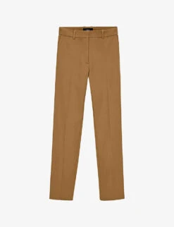 Joseph Coleman Structured-waist Straight-leg Mid-rise Woven Trousers
