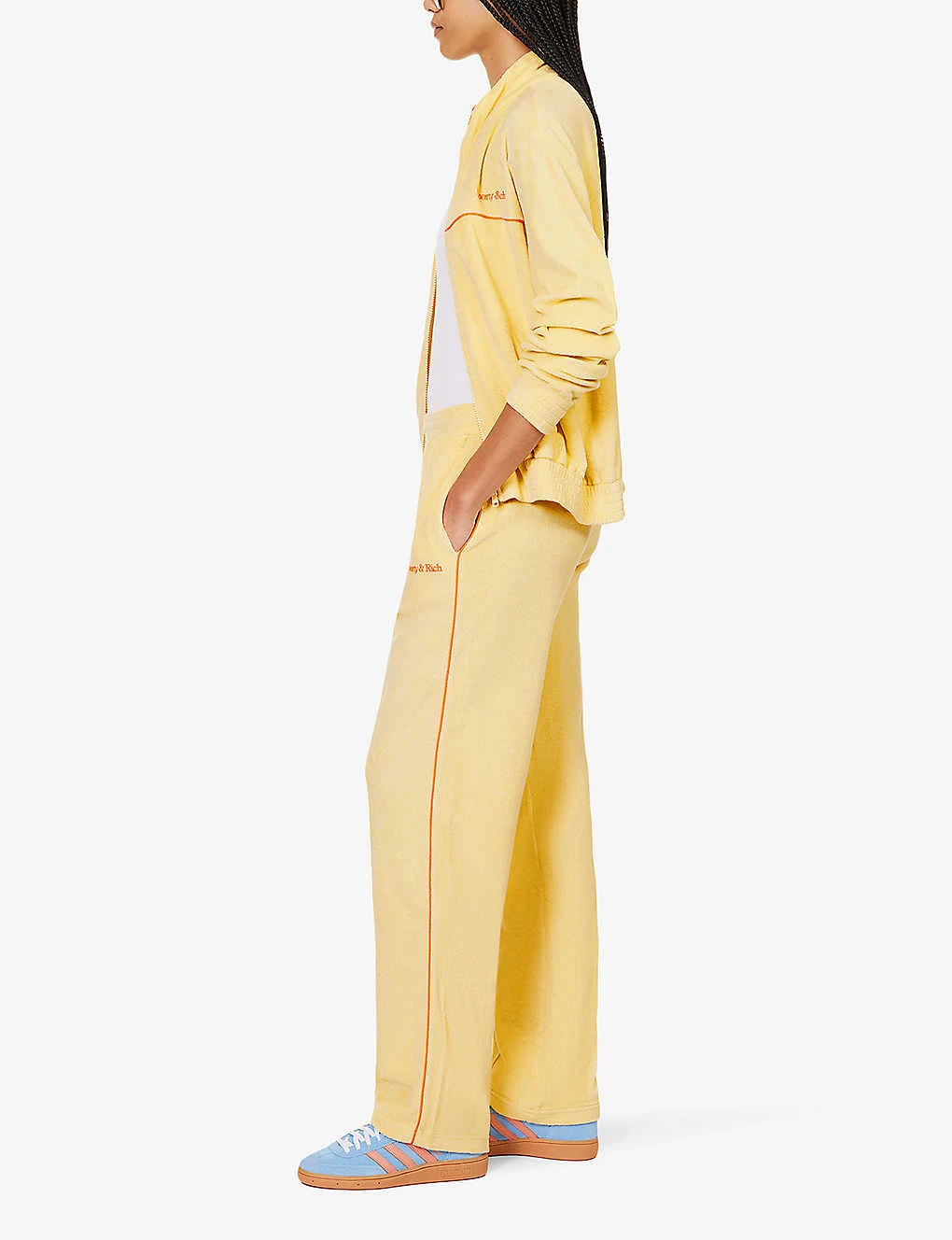 Serif Brand-embroidered High-rise Cotton-towelling Jogging Bottoms 2 Serif Brand-embroidered High-rise Cotton-towelling Jogging Bottoms - Image 2